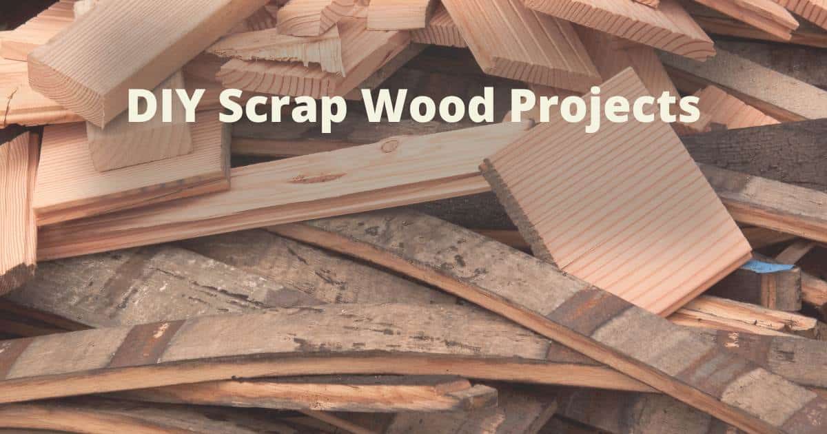 A pile of scrap wood for the blog post "DIY Scrap Wood Projects".