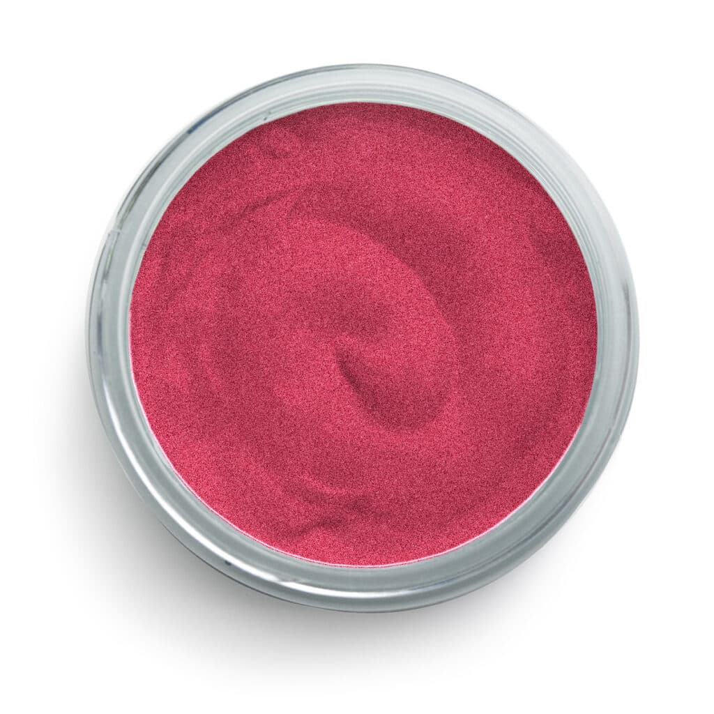 An open jar of Chalk Couture Shimmer Watermelon chalk paste for the blog post "Fly the Red, White & Blue with the 2024 Patriotic Collection from Chalk Couture".